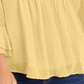 Charter Club Women's Double Ruffle Textured Pintuck Top Yellow Size Petite XL
