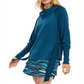 Ideology Women's Teal Long Sleeve Mock Active Wear Sweater Green Size X-Small