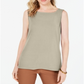 Charter Club Women's Boat Neckline Top Brown Size Large