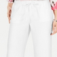 Charter Club Women's Linen Drawstring Pants White Size Petite L