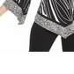 Alfani Women's Printed Pointed Hem Top Black Size Petite L