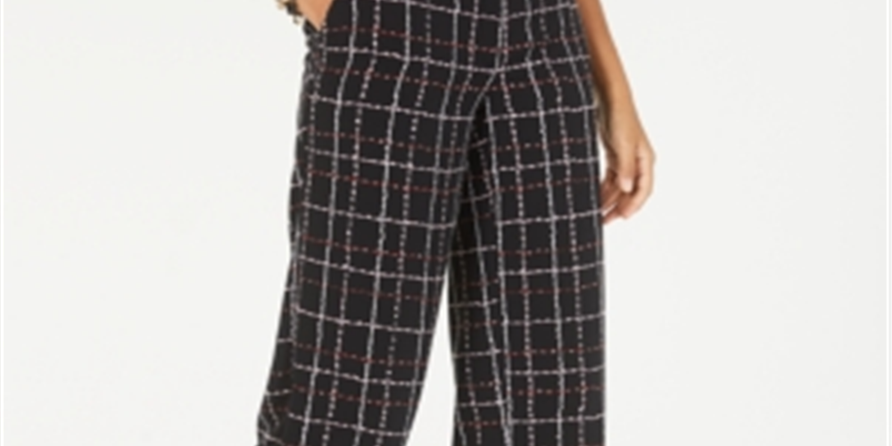 Alfani Women's Printed Cropped Pants Black Size 8
