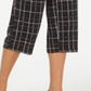 Alfani Women's Printed Cropped Pants Black Size 8