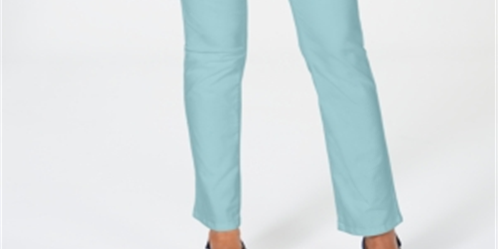 Charter Club Women's Lexington Tummy Control Straight Leg Jeans Blue Size 8