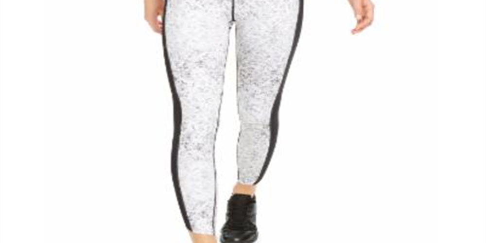 Ideology Women's Snake Print Fitness Athletic Leggings White Size XXL