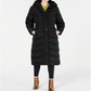 Madden Girl Junior's Hooded Maxi Puffer Coat Black Size Small