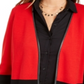 Charter Club Women's Milano Cotton Colorblocked Cardigan Red Size X-Small