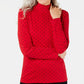 Karen Scott Polka-Dot Mockneck Top Black Size L