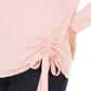 INC International Concepts Women's Plus Drawstring-Ruched Top Pink Size 0X