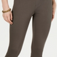 Karen Scott Women's Pocketed Zippered Button Detail Capri Pants Brown Size X-Large
