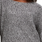 Style & Co Women's Marled Flared Sleeve Sweater Gray Size Large