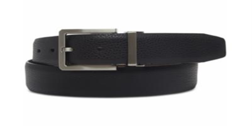 Ryan Seacrest Distinction Men's Dress Belt Leather Black Size Medium