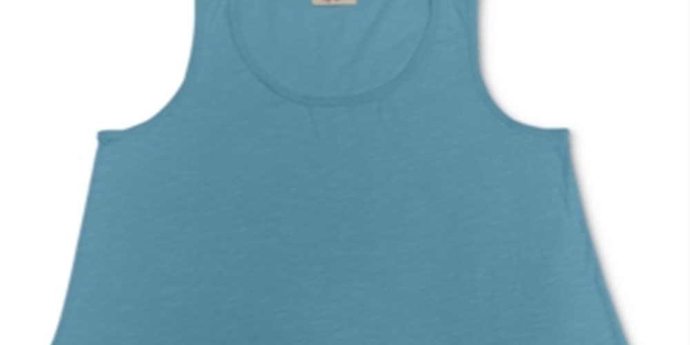 Style & Co Women's Handkerchief Hem Tank Top Blue Size Large