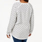 Karen Scott Textured Cotton Sweater Grey Size XL