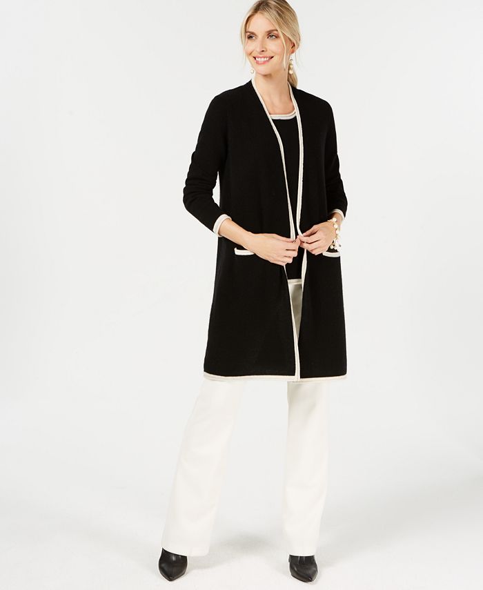 Charter Club Women's Pure Cashmere Completer Sweater Black Size S