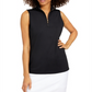 Charter Club Women's Sleeveless Mock Neck Top Black Size Large