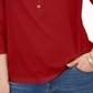 Charter Club Women's Supima Cotton 3/4 Sleeve Polo Red Size Small