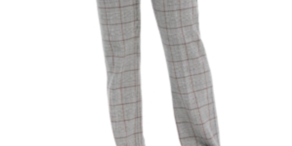 Charter Club Women's Houndstooth Trousers Gray Size 8