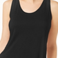 Maison Jules Women's Scoop Neck Tank Top Black Size Small