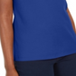 Karen Scott Women's Crochet Trim Split Neck Top Blue Size Medium