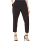 Calvin Klein Women's Slim Leg Ankle Windowpane Pants Charcoal Size 6