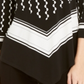 Alfani Women's Printed Colorblocked Pointed Hem Top Black Size Petite Small