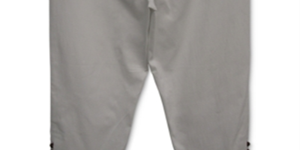 JM Collection Women's Beaded Pull On Tummy Control Capri Pants Gray Size Large