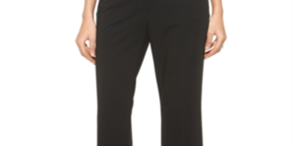 Alfani Women's Curvy Fit Casual Trouser Pants Black Size 6
