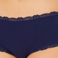 Jenni Women's Lace Trim Hipster Underwear Blue Size XXL
