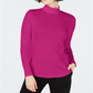 Charter Club Women's Cotton Mock Neck Top Pink Size Large