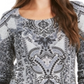 Style & Co Women's Printed Top Black Size Small