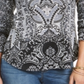 Style & Co Women's Printed Top Black Size Small