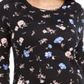 Charter Club Women's Cotton Ditsy Print Top Black Size XX-Large