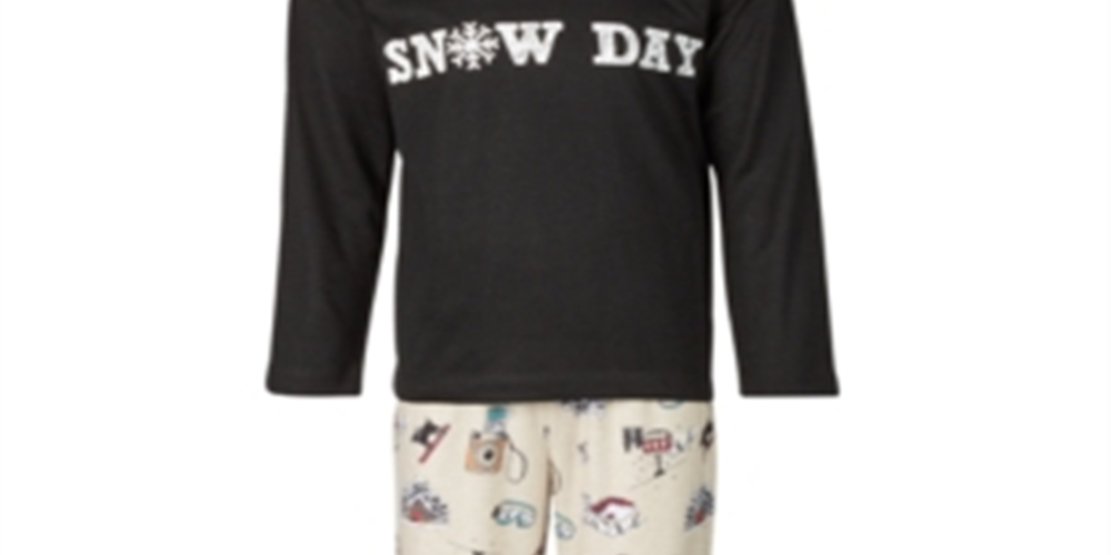 Family Pajamas Women's Matching Kids Snow Day Set Brown Size 2T-3T