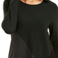 Alfani Women's Asymmetric Colorblock Sweater Green Size Medium