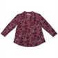 Charter Club Women's V Neck Printed Three Quarter Sleeve Top  Red Size Large