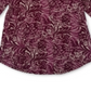 Charter Club Women's V Neck Printed Three Quarter Sleeve Top  Red Size Large