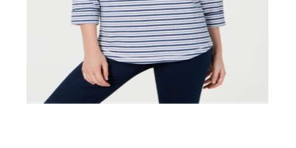 Karen Scott Women's Zoe Sweatshirt  Blue Size X-Large