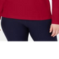Karen Scott Women's Sport Lace up Sweatshirt Red Size Small