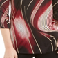 JM Collection Women's Printed Zipper Trim Tunic  Black Size Medium