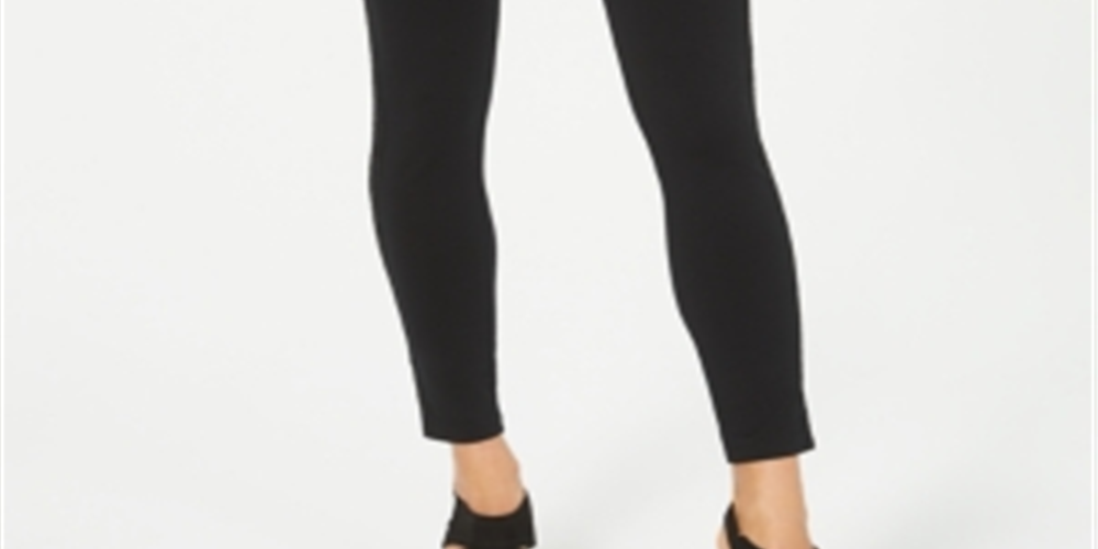 Style & Co Women's Lace Trim Skinny Leggings  Black Size Petite M