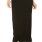 SLNY Women's Embellished Ruffled Zippered Sleeveless Mock Maxi Sheath Formal Dress Black Size 12