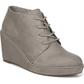Carlos Santana Women's Wills Lace up Wedge Gray Size 8 M