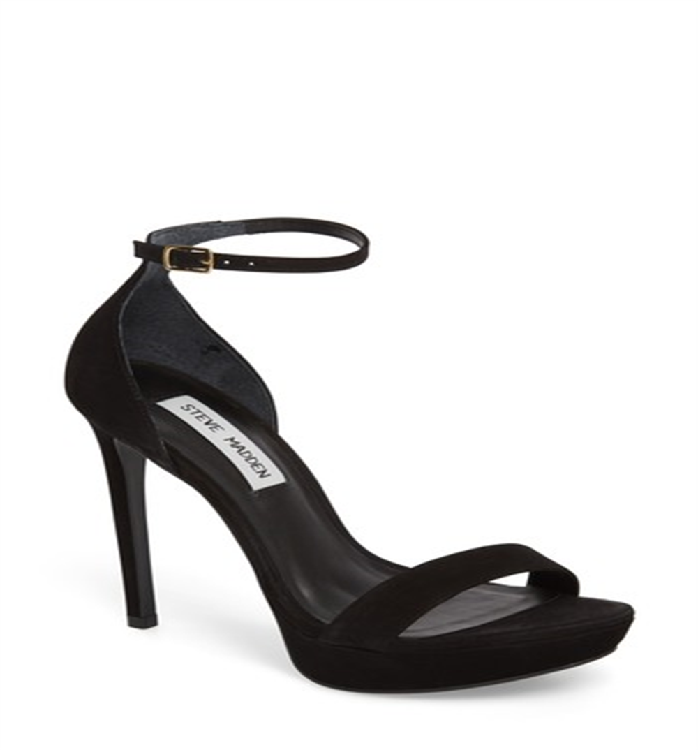 Steve Madden Women's Sandals BLK - Black Starlet Leather Sandal - Women Black Size 10 M
