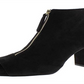 INC International Concepts Women's Kirsi Faux Suede Block Heel BootiesBlack -Size 8.5