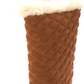 Style & Co Women's Quilted Fur Trim Cushioned Nickyy Round Toe Leather Snow Boots Brown Size 6 M