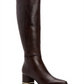 Calvin Klein Womens Freeda Leather Knee-High Boots Brown Size 5 M