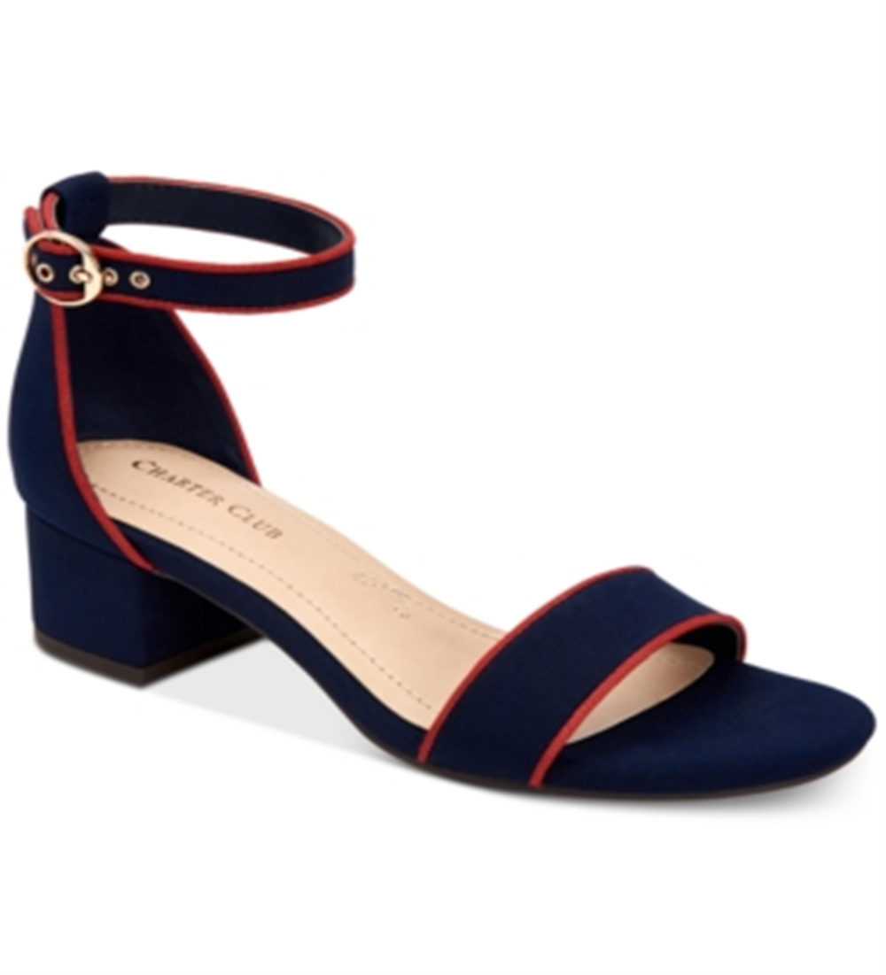Charter Club Women's Ruue Two Piece Sandals Blue Size 5 M