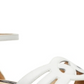 Nine West Women's Genna Leather Open Toe Casual Ankle Strap Sandals White Size 9 M