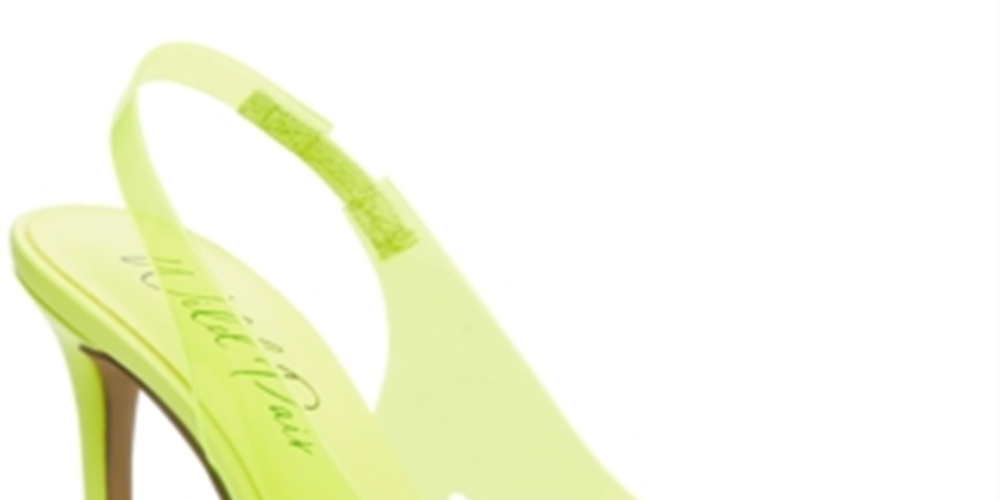 Wild Pair Women's Clear Cushioned Darci Pointed Toe Stiletto Slip on Dress Sling Back Shoes Green Size 6